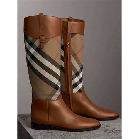 botte burberry prix|Burberry check back boots.